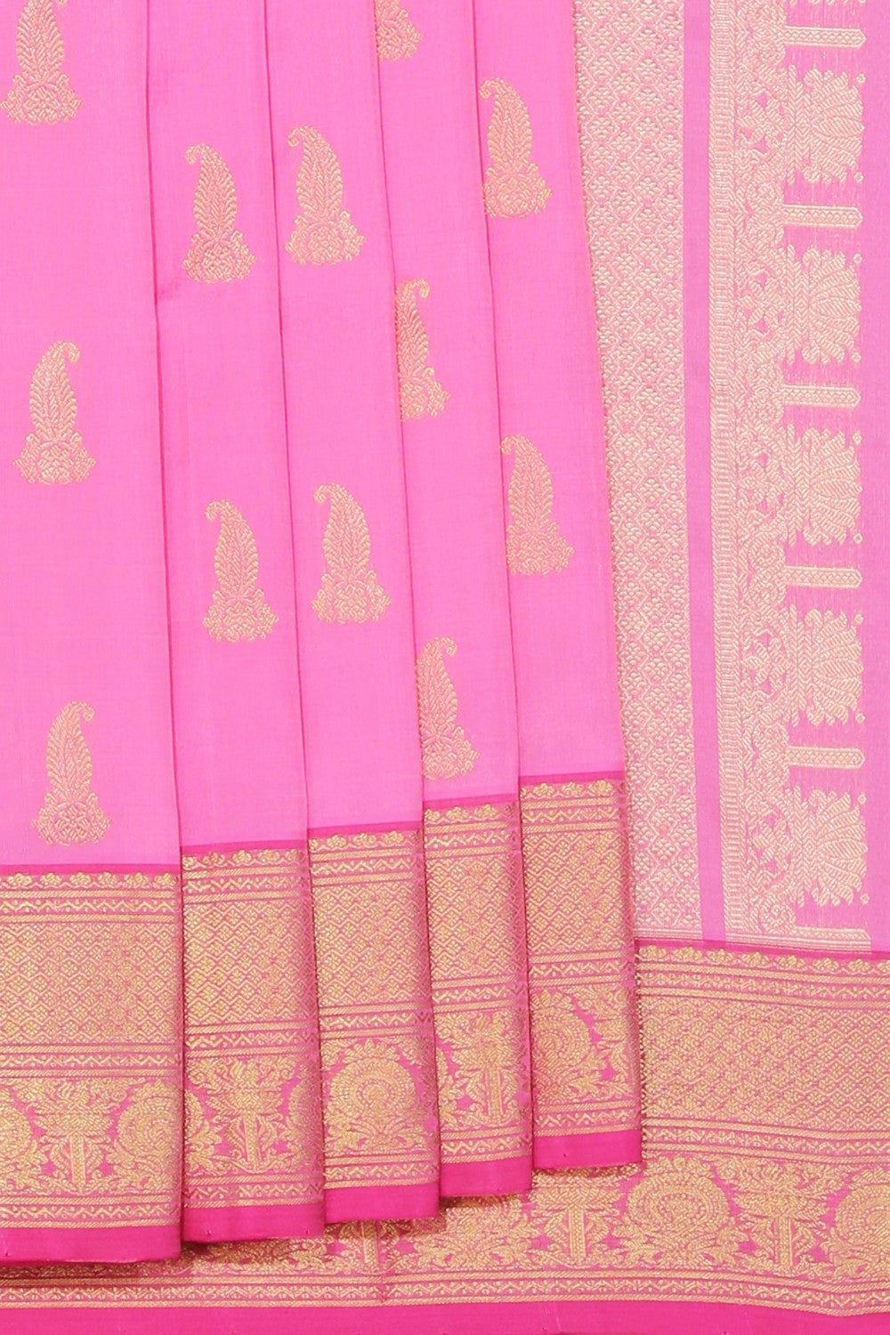 Collection of Venkatagiri Silk Pink Saree in a gallery layout