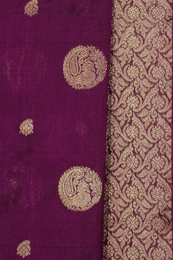 Image of Venkatagiri Silk Violet Saree