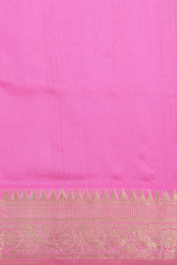 Image of Venkatagiri Silk Violet Saree