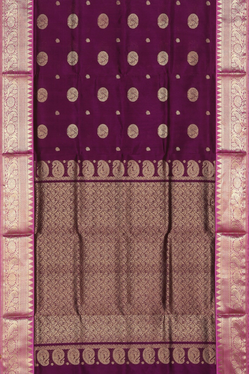 Venkatagiri Silk Violet Saree