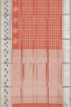 Collection of Venkatagiri Silk Peach Saree in a gallery layout