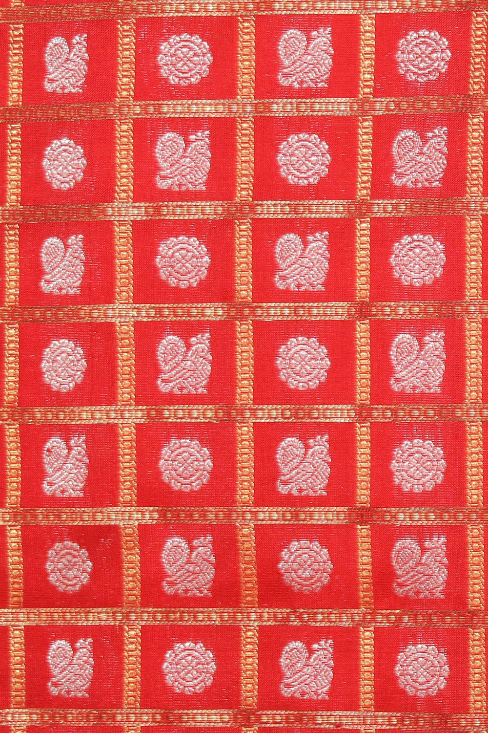 Collection of Venkatagiri Silk Red Saree in a gallery layout