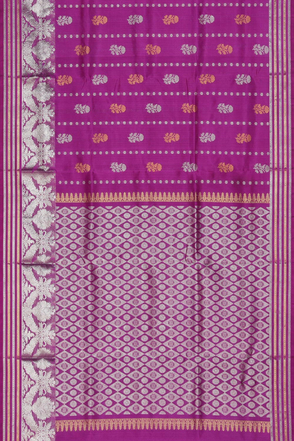 Venkatagiri Silk Violet Saree