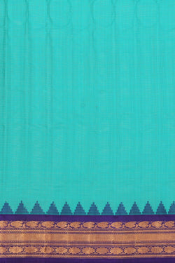 Collection of Gadwal Cotton Silk Sea Green Saree in a gallery layout