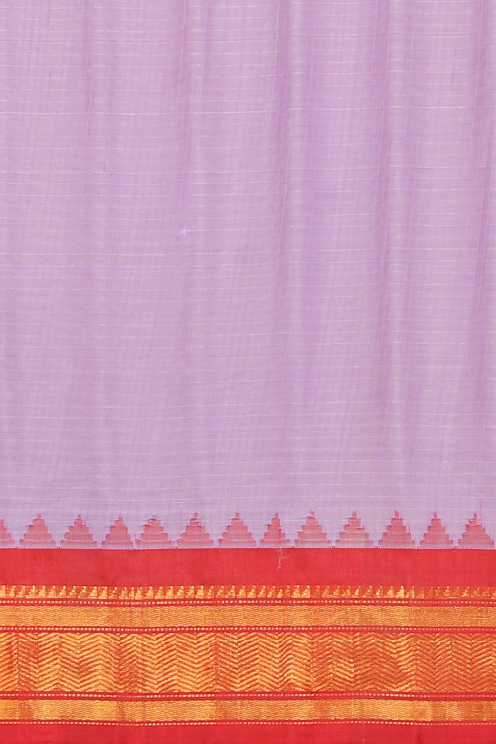 Gadwal Cotton Silk Lavender Purple Saree