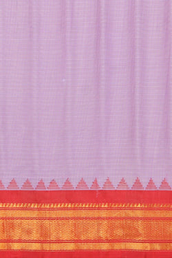 Image of Gadwal Cotton Silk Lavender Purple Saree