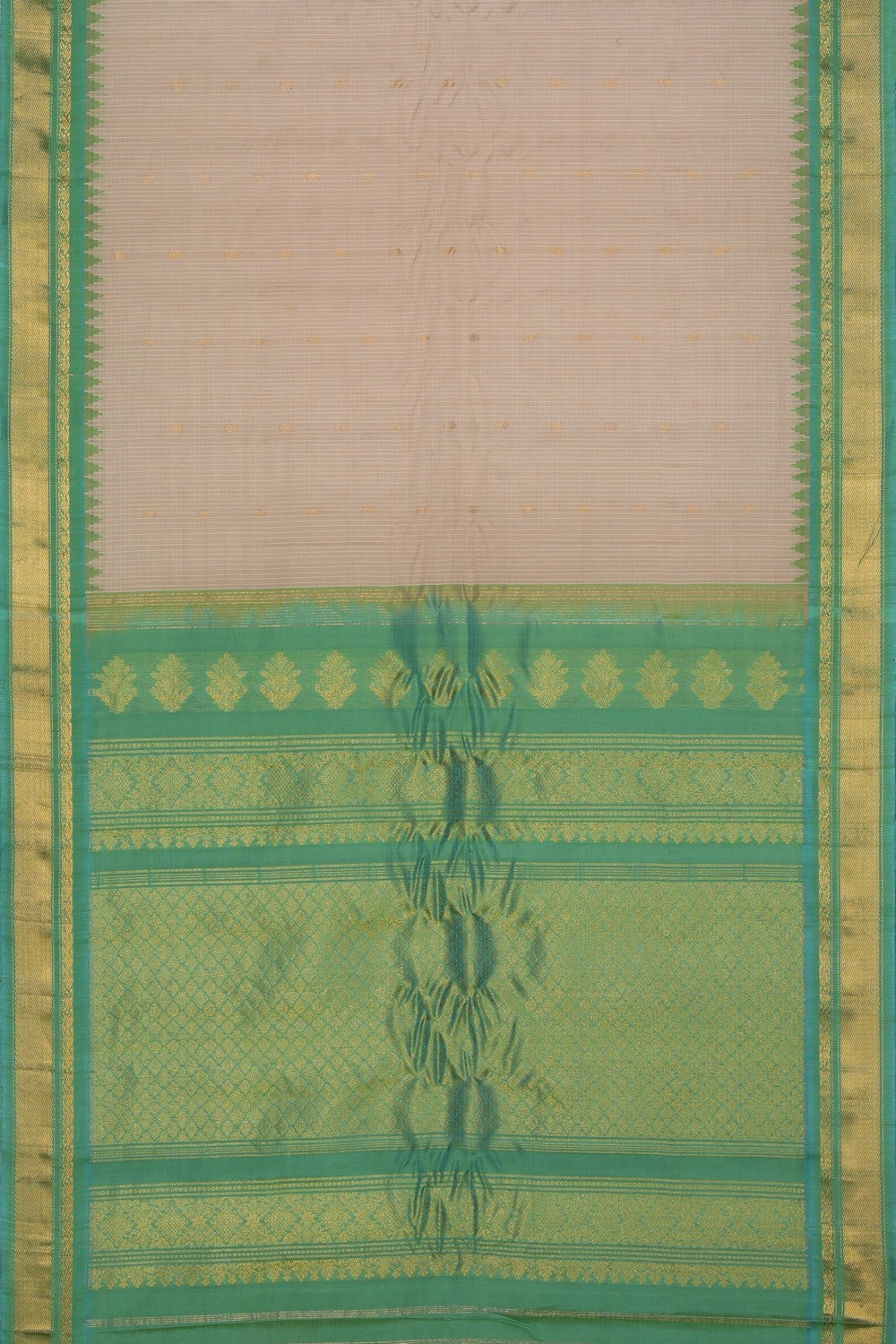 Gadwal Cotton Silk Off-White Saree