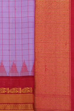 Image of Gadwal Silk Purple Saree