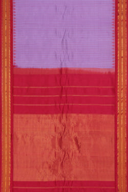 Image of Gadwal Silk Purple Saree