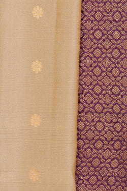 Collection of Gadwal Silk Beige Saree in a gallery layout