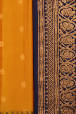 Collection of Gadwal Silk Mustard Saree in a gallery layout