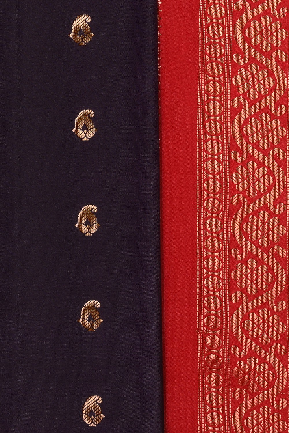 Collection of Gadwal Silk Violet Saree in a gallery layout