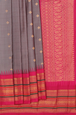 Collection of Gadwal Silk Grey Saree in a gallery layout