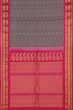 Collection of Gadwal Silk Grey Saree in a gallery layout