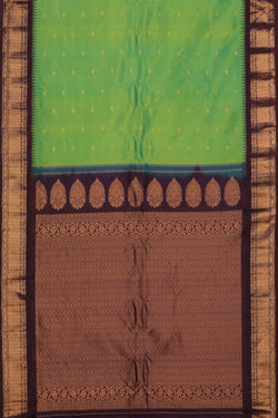 Collection of Gadwal Silk Sea Green Saree in a gallery layout