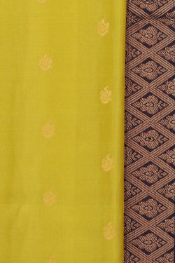 Collection of Gadwal Silk Spring Yellow Saree in a gallery layout