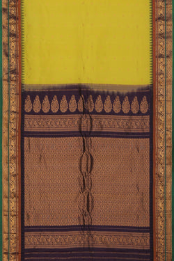 Collection of Gadwal Silk Spring Yellow Saree in a gallery layout