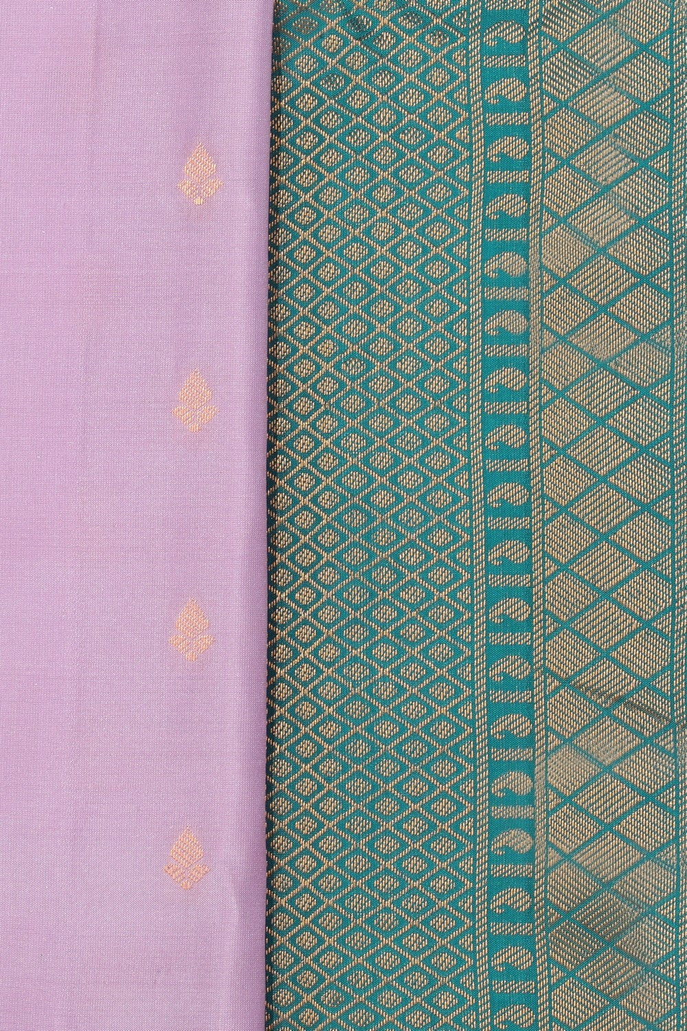 Collection of Gadwal Silk Lavender-Pink Saree in a gallery layout