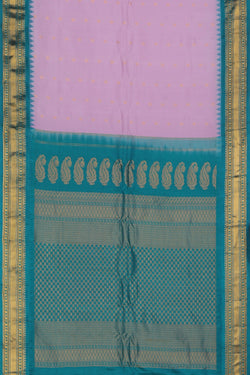 Collection of Gadwal Silk Lavender-Pink Saree in a gallery layout