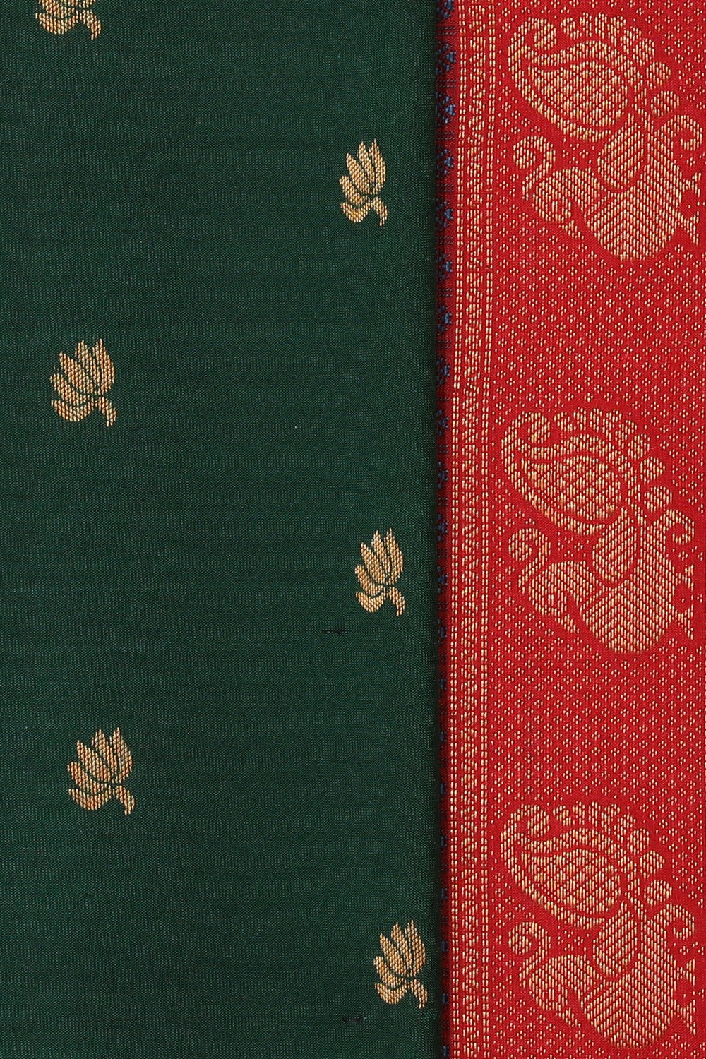 Collection of Gadwal Silk Green Saree in a gallery layout