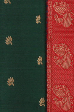 Collection of Gadwal Silk Green Saree in a gallery layout