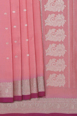 Collection of Gadwal Silk Pink Saree in a gallery layout