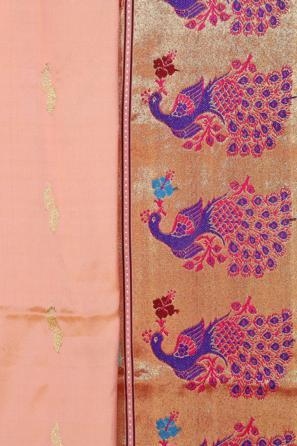 Image of Paithani A Beautiful Peach Saree