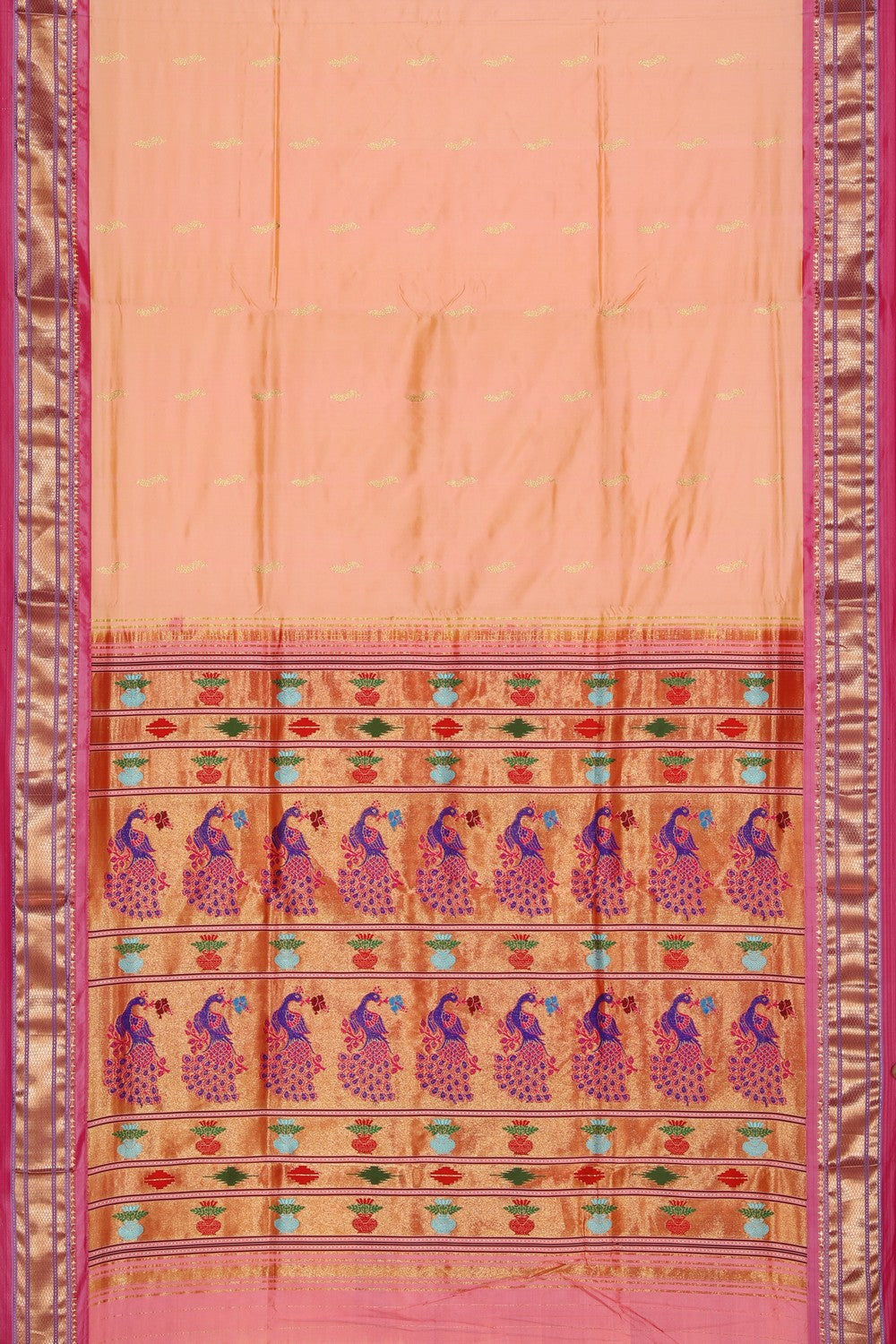 Image of Paithani A Beautiful Peach Saree