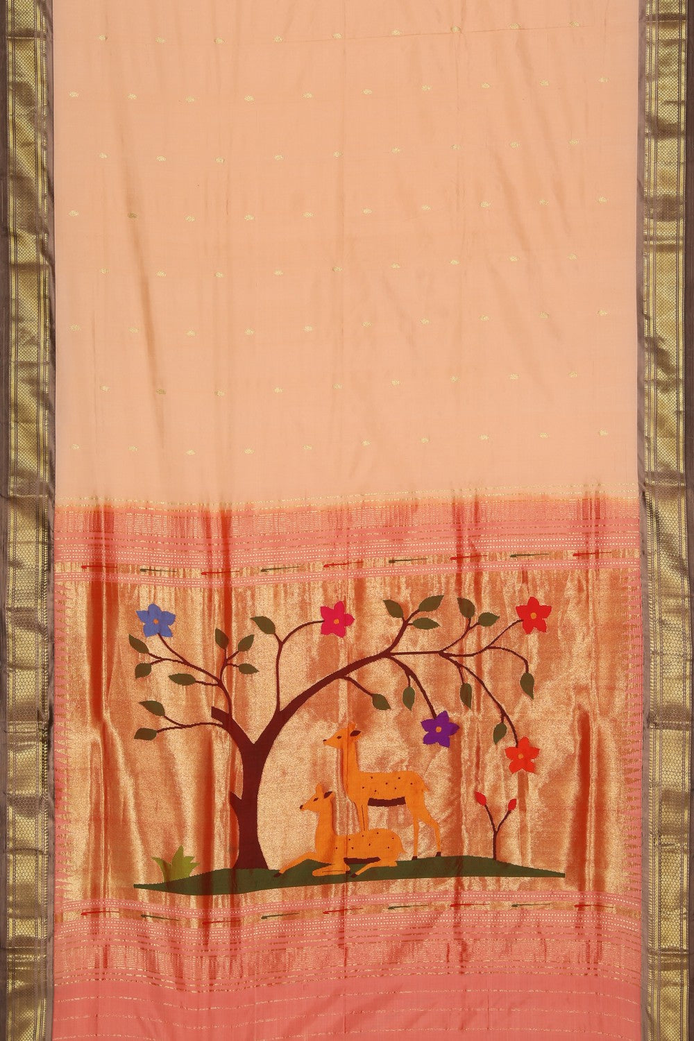 Paithani A Beautiful Peach Saree