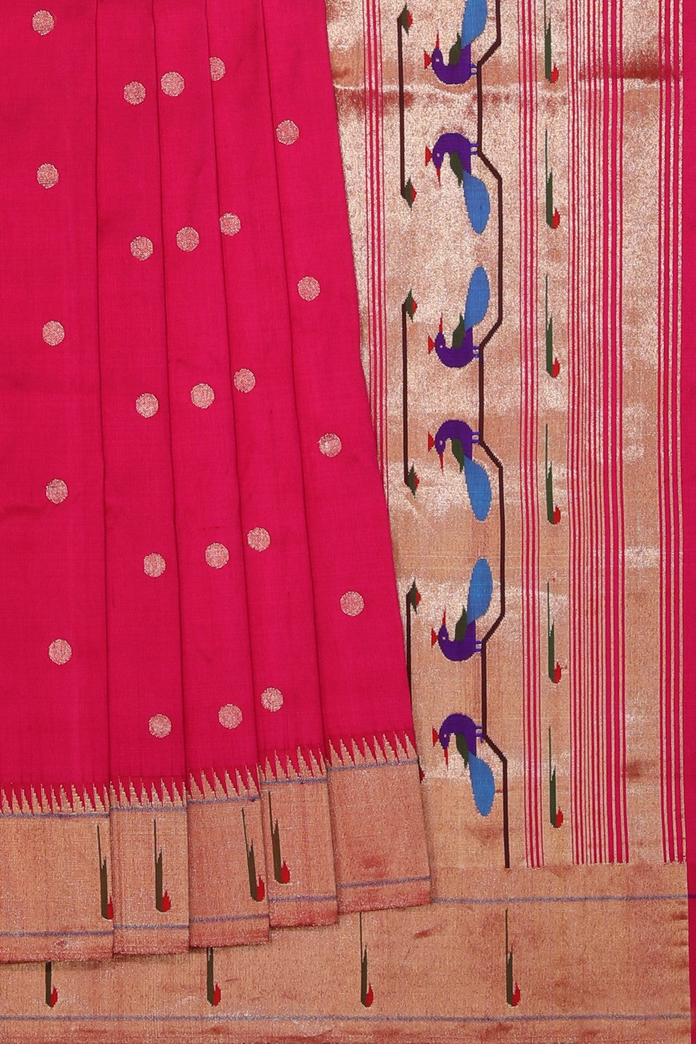 Collection of Paithani A Beautiful Pink Saree in a gallery layout