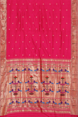 Collection of Paithani A Beautiful Pink Saree in a gallery layout