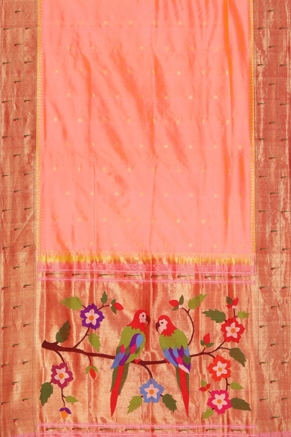 Paithani A Beautiful Peach Saree