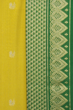 Collection of Venkatagiri Silk Spring Yellow Saree in a gallery layout