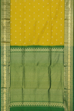 Collection of Venkatagiri Silk Spring Yellow Saree in a gallery layout