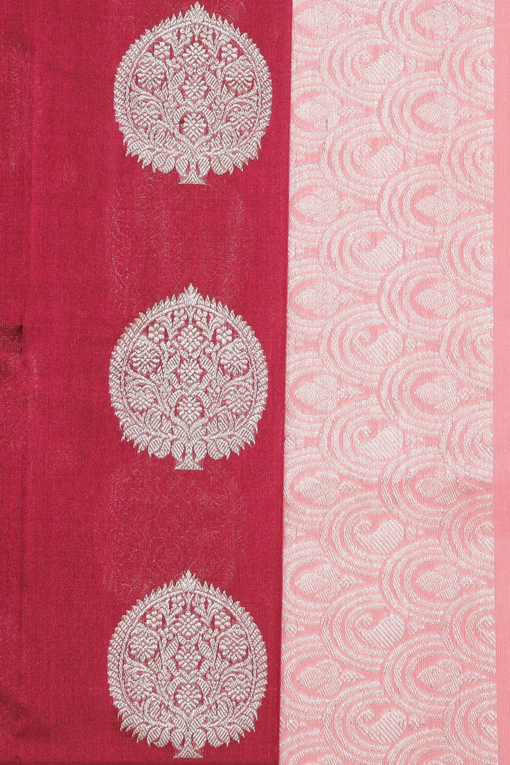 Venkatagiri Silk Deep-Wine Violet Saree