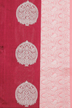 Image of Venkatagiri Silk Deep-Wine Violet Saree