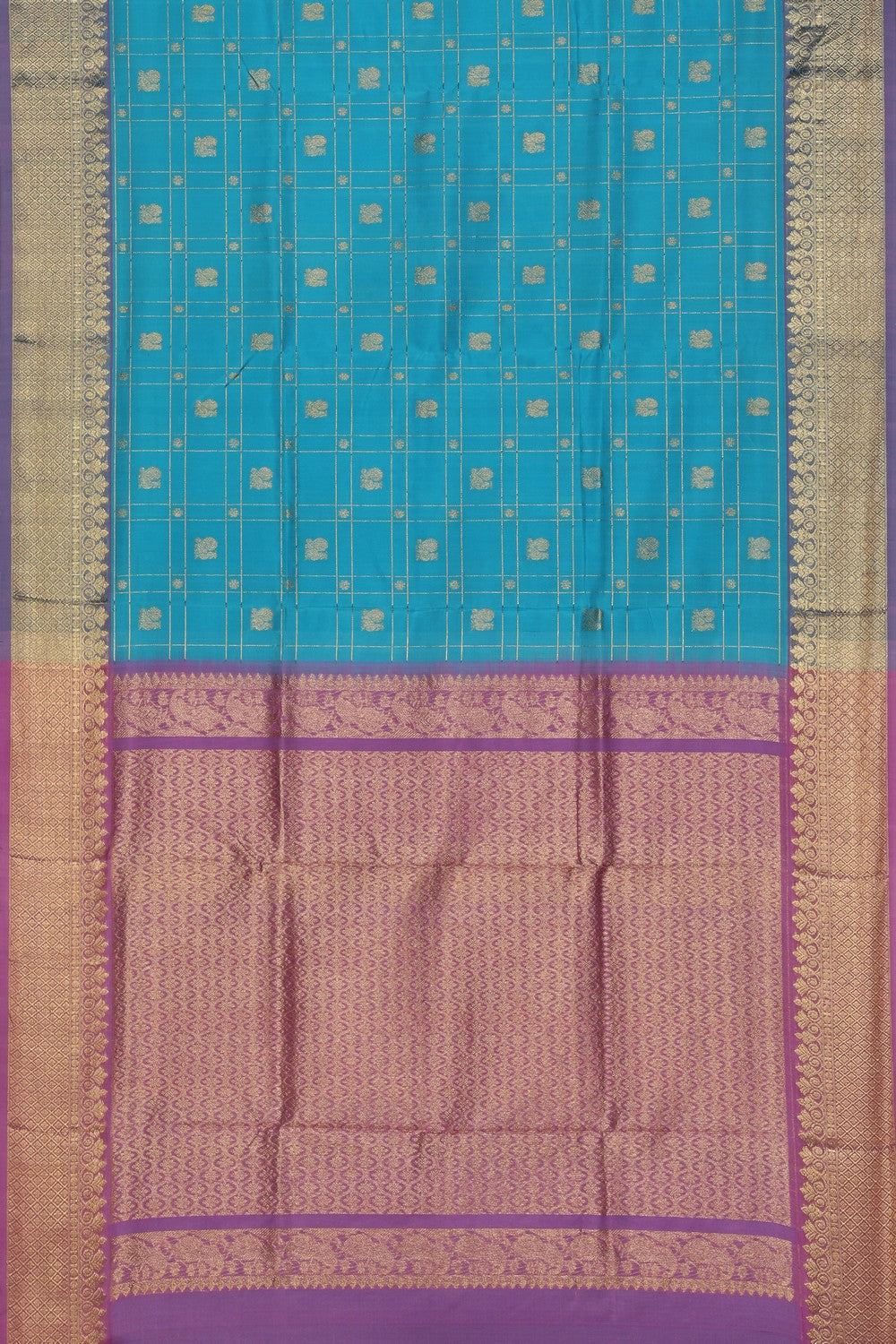 Collection of Venkatagiri Silk Blue Saree in a gallery layout