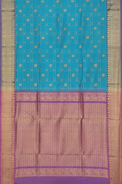 Collection of Venkatagiri Silk Blue Saree in a gallery layout