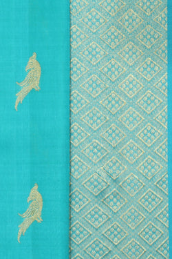 Image of Venkatagiri Silk Sea Blue Saree