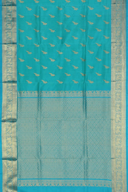 Image of Venkatagiri Silk Sea Blue Saree