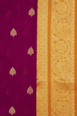 Collection of Venkatagiri Silk Plum Pink Saree in a gallery layout