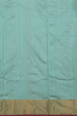 Collection of Chanderi Cotton Silk Aqua Green Saree in a gallery layout