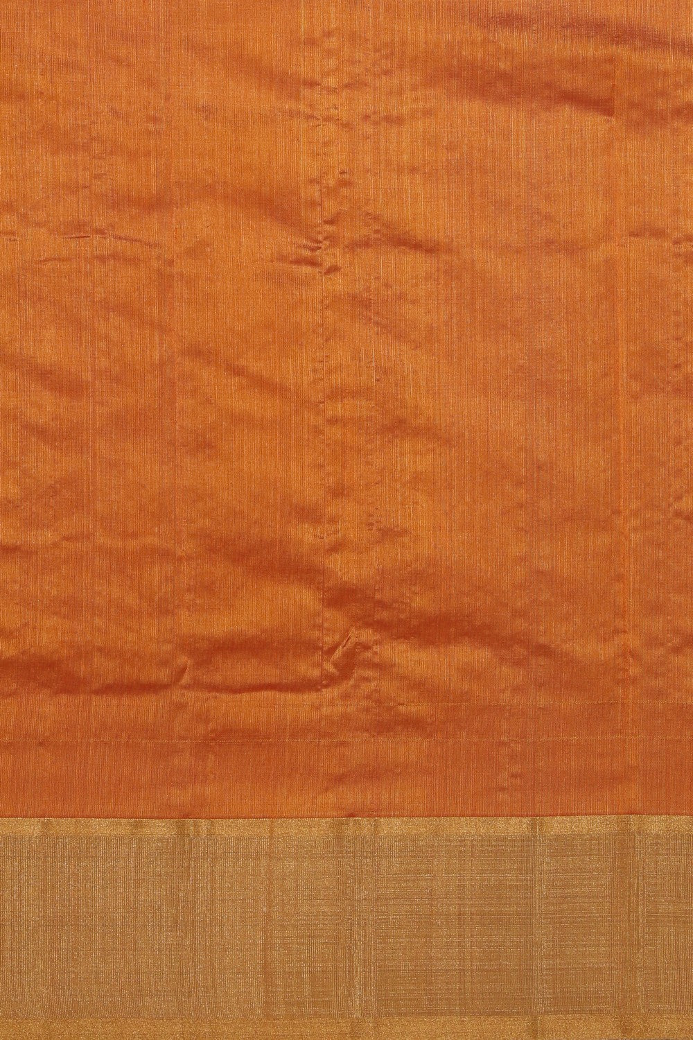 Collection of Chanderi Cotton Silk Orange Saree in a gallery layout