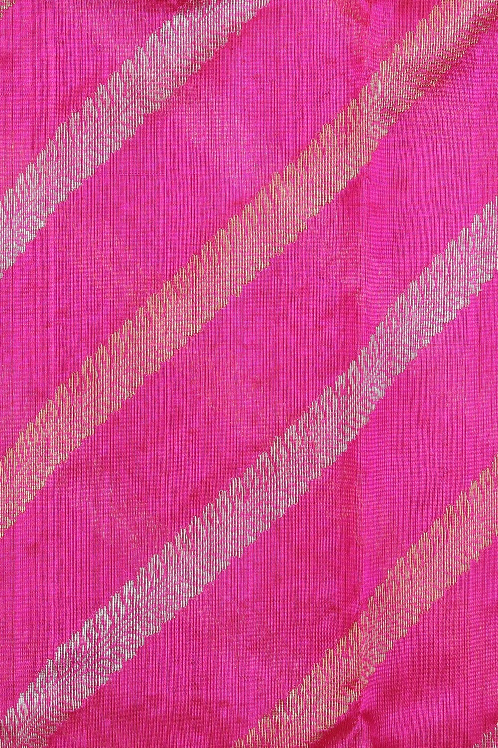 Chanderi Cotton Silk Pink Saree