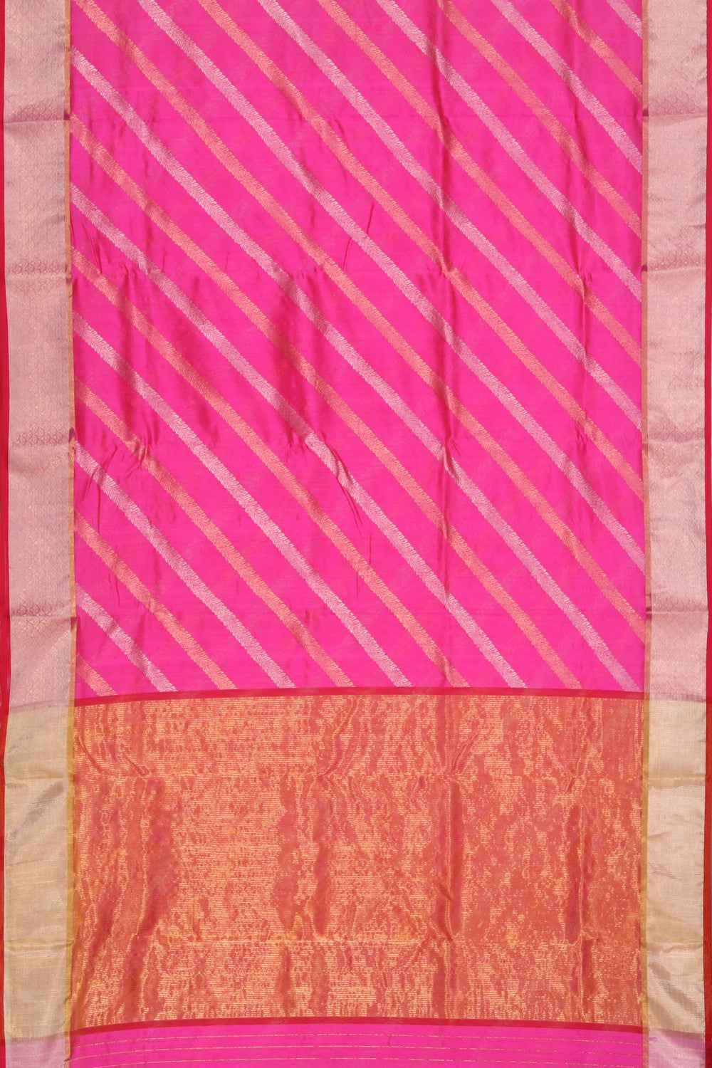 Chanderi Cotton Silk Pink Saree