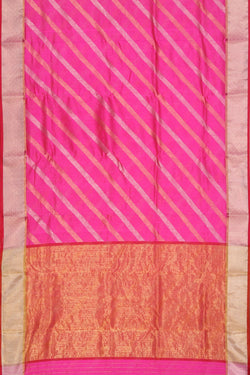 Image of Chanderi Cotton Silk Pink Saree