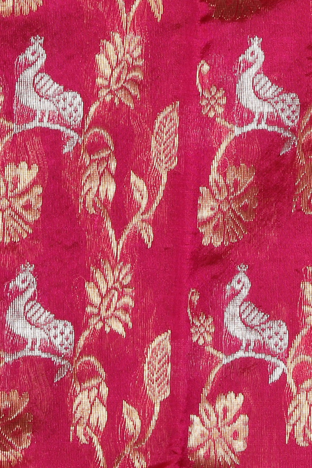 Image of Chanderi Cotton Silk Pink Saree