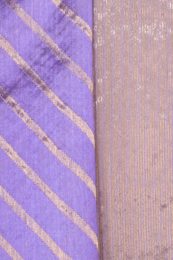 Image of Chanderi Cotton Silk Purple Saree