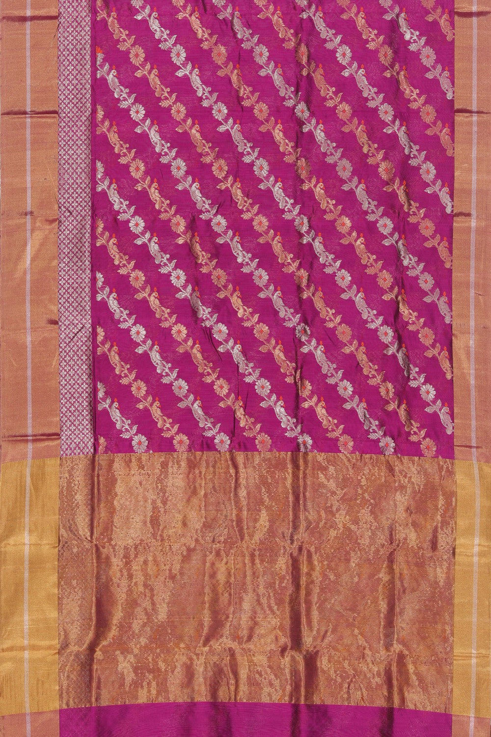 Collection of Chanderi Cotton Silk Pink Saree in a gallery layout