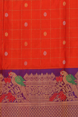 Collection of Gadwal Silk Pavada Unstitched Set in a gallery layout